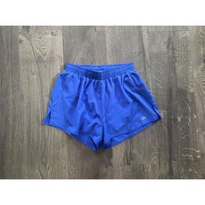 Alo Yoga Stride Women's Running Short Neon Cobalt Royal Blue size S ~ LIKE NEW